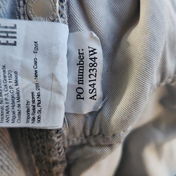 All Saints Mia Sparkle Carpenter Jeans Silver/Grey Size 26 - Picture 12 of 16